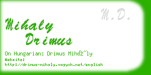 mihaly drimus business card